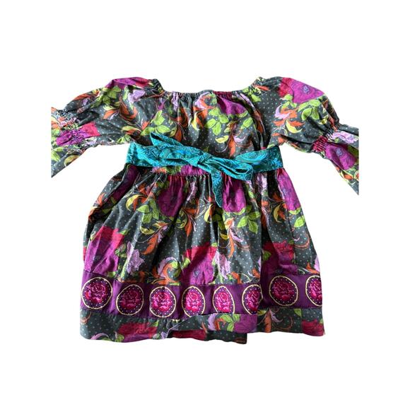 Matilda Jane cornucorpia peasant top flare sleeve colorful paint by numbers - Picture 6 of 6